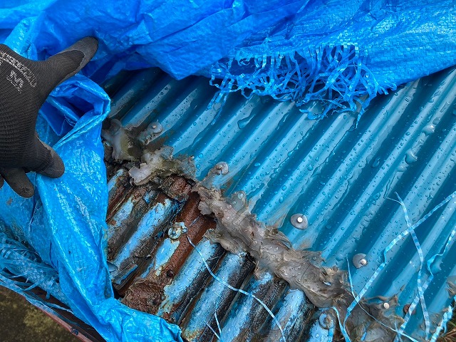 土浦市トタン屋根の雨漏り